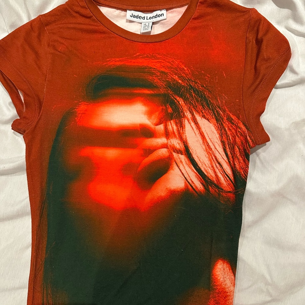 Jaded London Fiery Red Graphic Tee